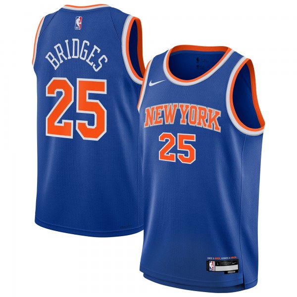 Подростковая New York Knicks Mikal Bridges Nike Blue Swingman Jersey - Icon Edition