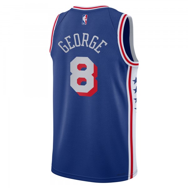 Подростковая Philadelphia 76ers Paul George Nike Royal Swingman Jersey - Icon Edition
