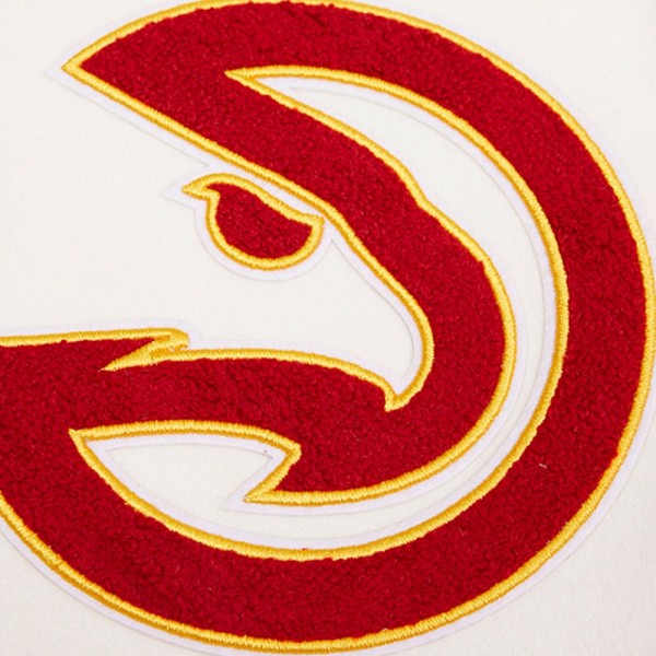 Бомбер на молнии Atlanta Hawks Pro Standard Retro Classic Varsity - Cream