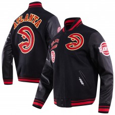 Бомбер на молнии Atlanta Hawks Pro Standard Retro Classic Varsity - Black