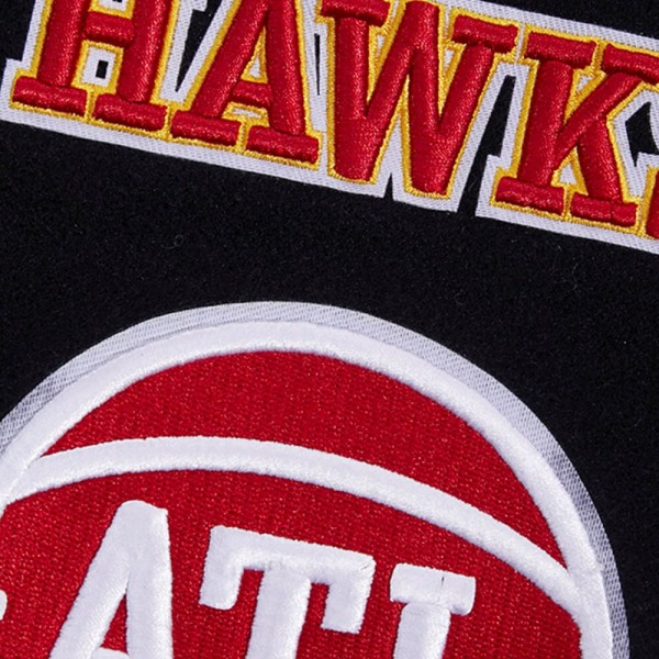 Бомбер на молнии Atlanta Hawks Pro Standard Retro Classic Varsity - Black