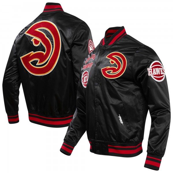 Бомбер Atlanta Hawks Pro Standard  Retro Classic Satin - Black