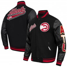 Кофта на молнии Atlanta Hawks Pro Standard Script Tail Wool Varsity - Black