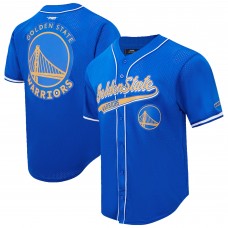 Рубашка с коротким рукавом Golden State Warriors Pro Standard Script Tail Mesh V-Neck - Royal