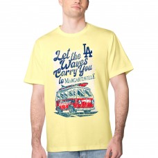 Los Angeles Dodgers Margaritaville Yellow Bus Waves Graphic T-Shirt