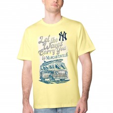 New York Yankees Margaritaville Yellow Bus Waves Graphic T-Shirt