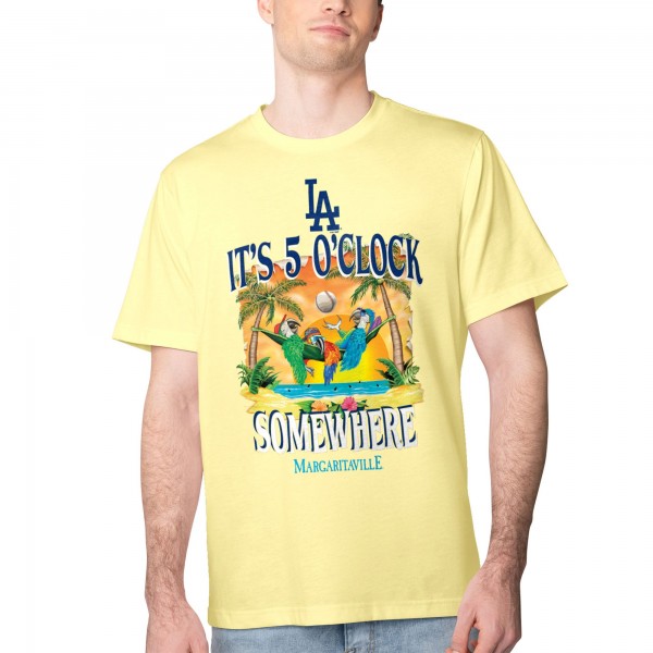 Los Angeles Dodgers Margaritaville Yellow Five OClock Graphic T-Shirt