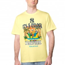 New York Yankees Margaritaville Yellow Five OClock Graphic T-Shirt