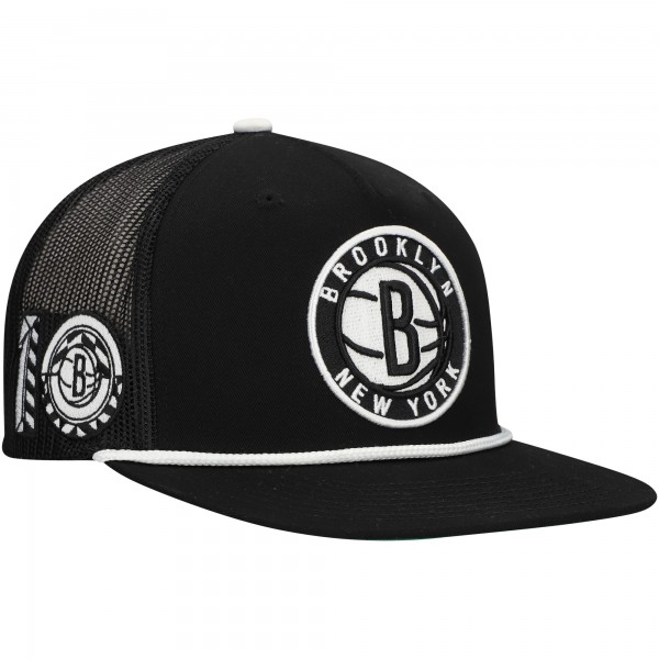 Бейсболка Brooklyn Nets Mitchell & Ness Black Roper Trucker