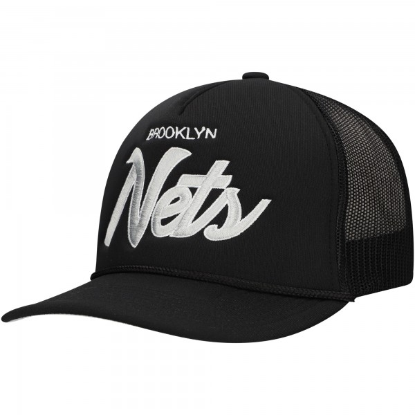 Бейсболка Brooklyn Nets Mitchell & Ness Script Trucker - Black
