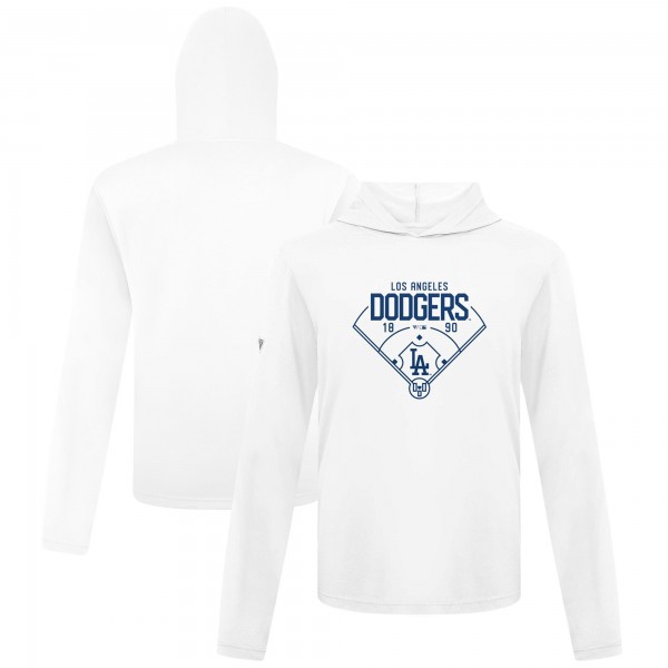 Los Angeles Dodgers Levelwear White Anthem Home Field Pullover Hoodie