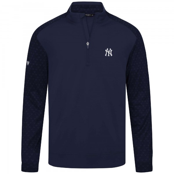 New York Yankees Levelwear Navy Aztec Insignia 2.0 Quarter-Zip Pullover Top