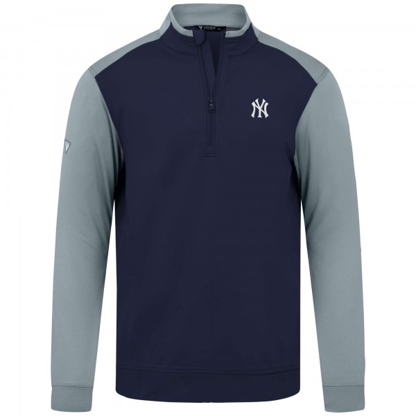 New York Yankees Levelwear Navy Insignia 2.0 Quarter-Zip Pullover Top