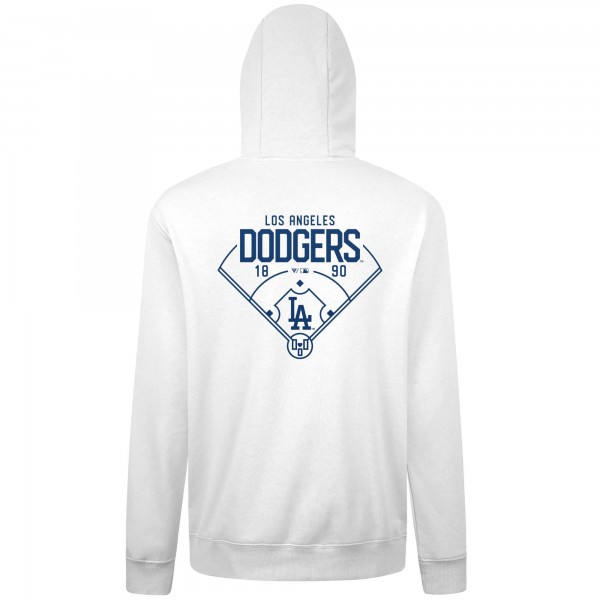 Los Angeles Dodgers Levelwear White Podium Primary Pullover Hoodie