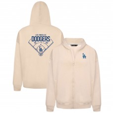 Los Angeles Dodgers Levelwear Khaki Uphill Primary Full-Zip Hoodie