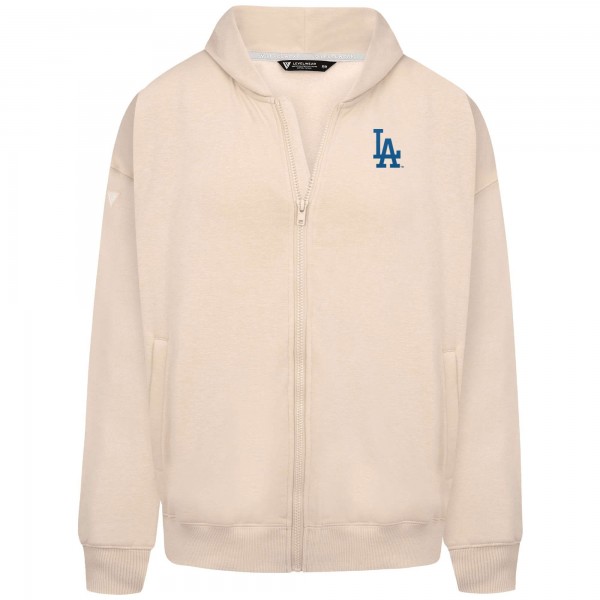 Los Angeles Dodgers Levelwear Khaki Uphill Primary Full-Zip Hoodie