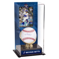 Mookie Betts Los Angeles Dodgers Autographed Fanatics Authentic 2024 MLB All-Star Game Baseball and 2024 MLB All-Star Sublimated Baseball Display Case with Image