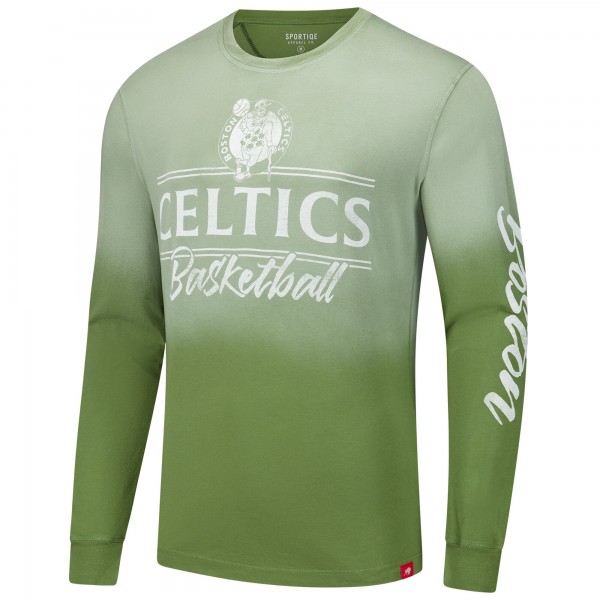 Футболка с длинным рукавом Boston Celtics Sportiqe Unisex Sun Fade Vintage Mohave - Olive