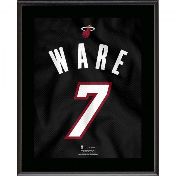 Kelel Ware Miami Heat Authentic 10.5 x 13 Jersey Number Sublimated Player Plaque