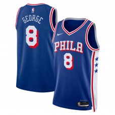Джерси Unisex Philadelphia 76ers Paul George Nike Royal 2024 Offseason Addition Nike Swingman