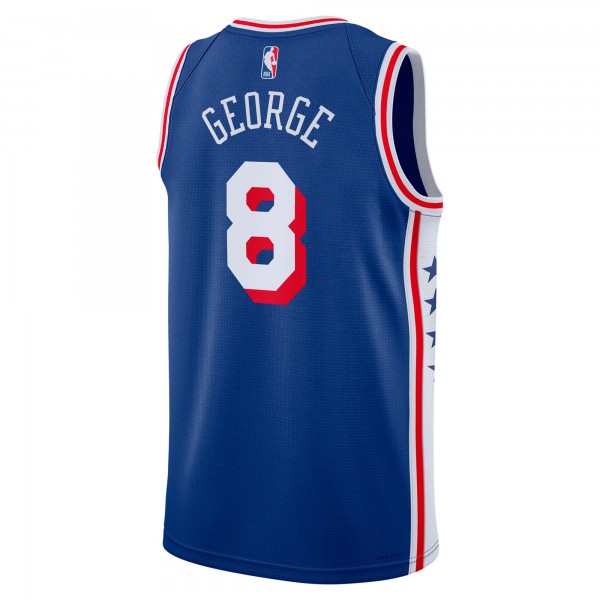 Джерси Unisex Philadelphia 76ers Paul George Nike Royal 2024 Offseason Addition Nike Swingman