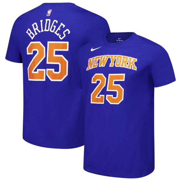Футболка Mikal Bridges New York Knicks Nike Unisex Name & Number - Blue