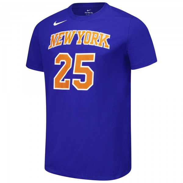 Футболка Mikal Bridges New York Knicks Nike Unisex Name & Number - Blue