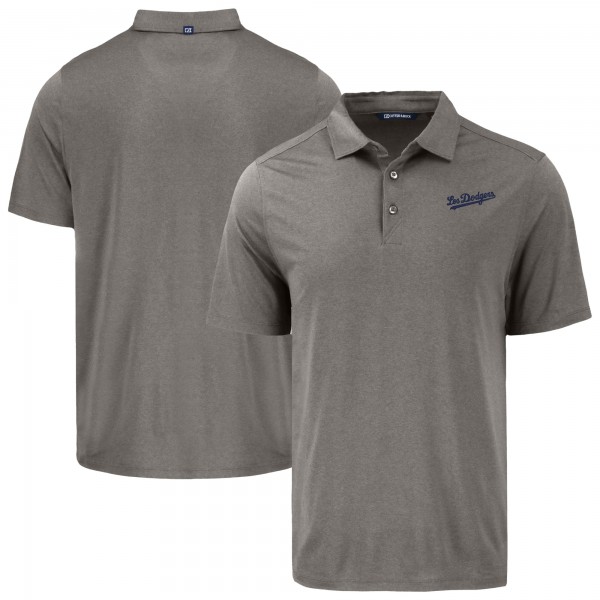 Los Angeles Dodgers Cutter & Buck Gray Coastline Epic Comfort Eco Recycled Polo