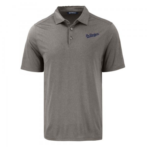 Los Angeles Dodgers Cutter & Buck Gray Coastline Epic Comfort Eco Recycled Polo