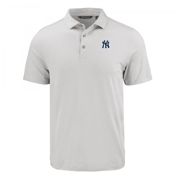 New York Yankees Cutter & Buck White Coastline Epic Comfort Eco Recycled Polo