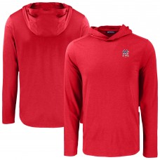 New York Yankees Cutter & Buck Red Coastline Epic Comfort Recycled Eco Hoodie Long Sleeve T-Shirt