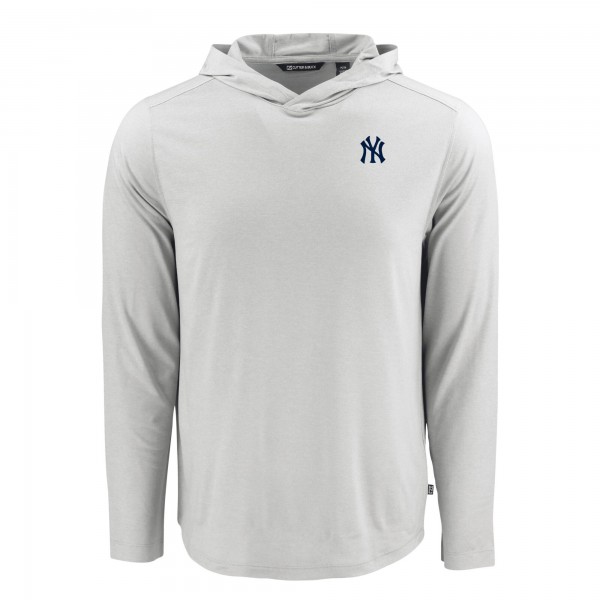 New York Yankees Cutter & Buck Gray Coastline Epic Comfort Recycled Eco Hoodie Long Sleeve T-Shirt