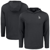 Los Angeles Dodgers Cutter & Buck Black Coastline Epic Comfort Recycled Eco Hoodie Long Sleeve T-Shirt