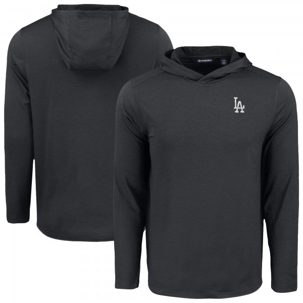 Los Angeles Dodgers Cutter & Buck Black Coastline Epic Comfort Recycled Eco Hoodie Long Sleeve T-Shirt