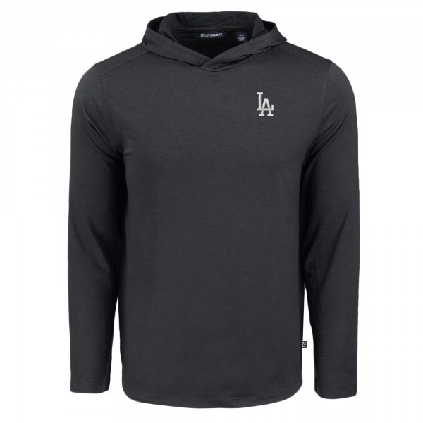 Los Angeles Dodgers Cutter & Buck Black Coastline Epic Comfort Recycled Eco Hoodie Long Sleeve T-Shirt