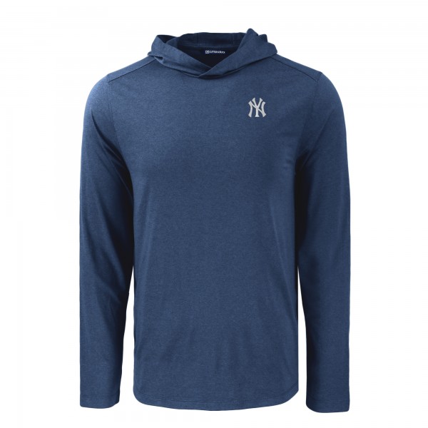 New York Yankees Cutter & Buck Navy Coastline Epic Comfort Recycled Eco Hoodie Long Sleeve T-Shirt