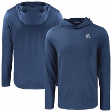 New York Yankees Cutter & Buck Navy Coastline Epic Comfort Recycled Eco Hoodie Long Sleeve T-Shirt