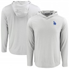 Los Angeles Dodgers Cutter & Buck Gray Coastline Epic Comfort Recycled Eco Hoodie Long Sleeve T-Shirt