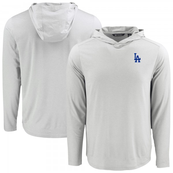 Los Angeles Dodgers Cutter & Buck Gray Coastline Epic Comfort Recycled Eco Hoodie Long Sleeve T-Shirt