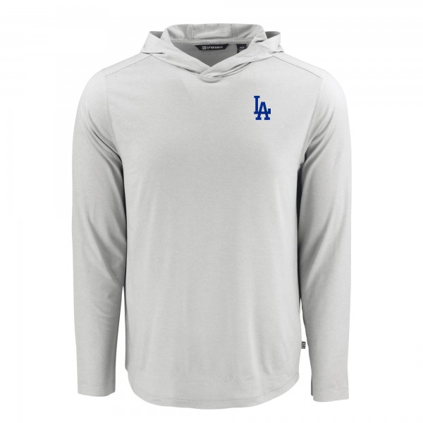 Los Angeles Dodgers Cutter & Buck Gray Coastline Epic Comfort Recycled Eco Hoodie Long Sleeve T-Shirt