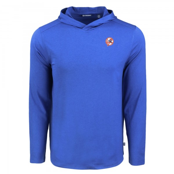 New York Yankees Cutter & Buck Royal Coastline Epic Comfort Recycled Eco Hoodie Long Sleeve T-Shirt