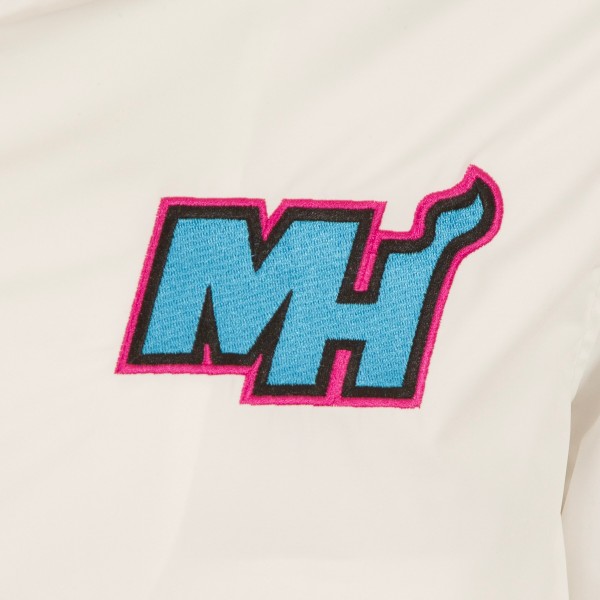 Бомбер на молнии Miami Heat JH Design White 2024/25 City Edition Nylon