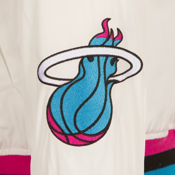 Бомбер на молнии Miami Heat JH Design White 2024/25 City Edition Nylon