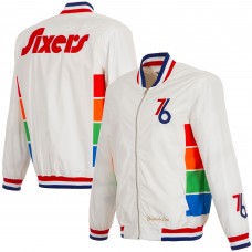 Бомбер Philadelphia 76ers JH Design 2024/25 City Edition Nylon - White