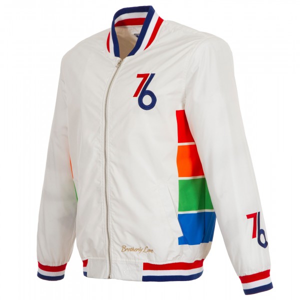 Бомбер Philadelphia 76ers JH Design 2024/25 City Edition Nylon - White