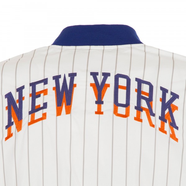Бомбер New York Knicks JH Design 2024/25 City Edition Nylon - White