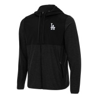 Los Angeles Dodgers Antigua Black Sway Full-Zip Hoodie