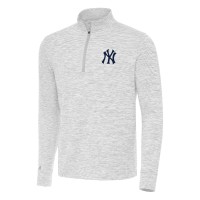 Кофта на короткой молнии New York Yankees Antigua Gray/White Cause