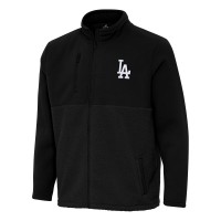 Los Angeles Dodgers Antigua Black Daily Fused Full-Zip Jacket