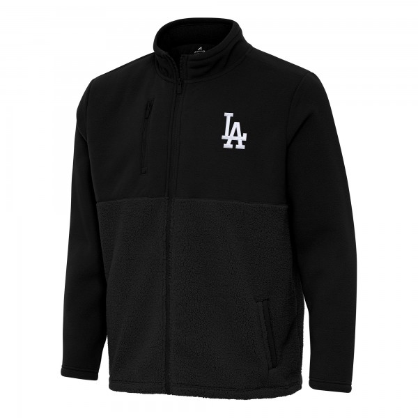 Los Angeles Dodgers Antigua Black Daily Fused Full-Zip Jacket